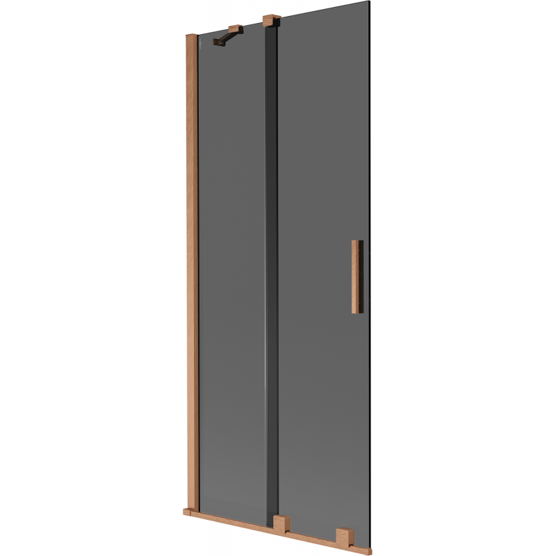 Mexen Velar paravan de cadă cu 2 aripi culisante 85 x 150 cm, grafit, cupru periat - 896-085-000-41-65