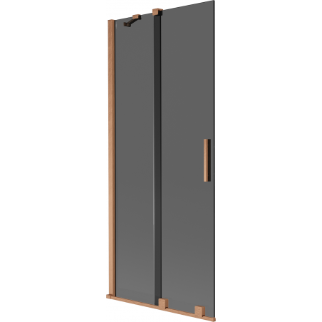 Mexen Velar paravan de cadă cu 2 aripi culisante 85 x 150 cm, grafit, cupru periat - 896-085-000-41-65