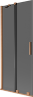 Mexen Velar 2-paneles tolóajtós zuhanyfal 85 x 150 cm, grafit, csiszolt réz - 896-085-000-41-65