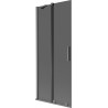 Mexen Velar paravan de cadă cu 2 aripi glisante 85 x 150 cm, grafit, gri pistol periat - 896-085-000-41-66