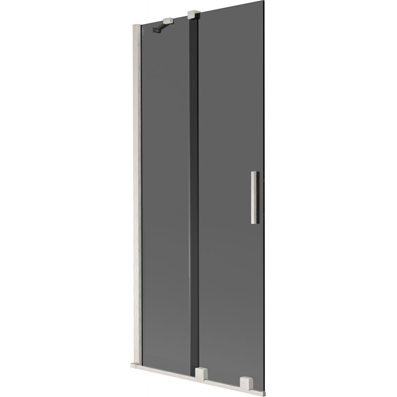 Mexen Velar paravan pentru cadă, 2 uși glisante 85 x 150 cm, grafit, nichel periat - 896-085-000-41-97