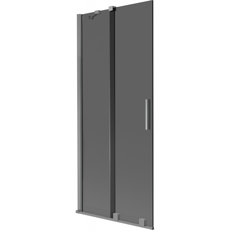 Mexen Velar kétszárnyú, 2-részes zuhanyfal 85 x 150 cm, grafit, gun metal - 896-085-000-41-95
