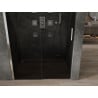 Mexen Omega tolható zuhanyajtó 130 cm, Sötétszürke, Króm - 825-130-000-01-40