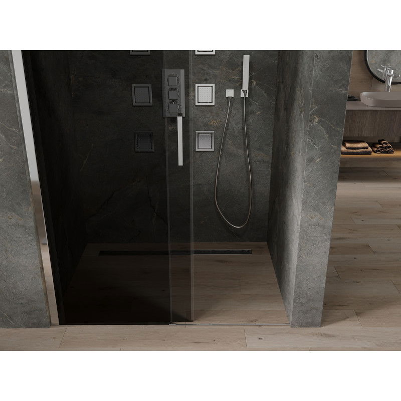 Mexen Omega ușă de duș glisantă 140 cm, grafit, crom - 825-140-000-01-40