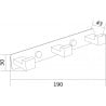 Cârlig triplu pentru prosop Mexen, auriu - 709263-50