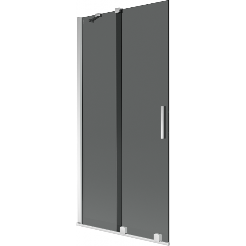 Mexen Velar paravan pentru cadă, 2 uși glisante 90 x 150 cm, grafit, crom - 896-090-000-41-01