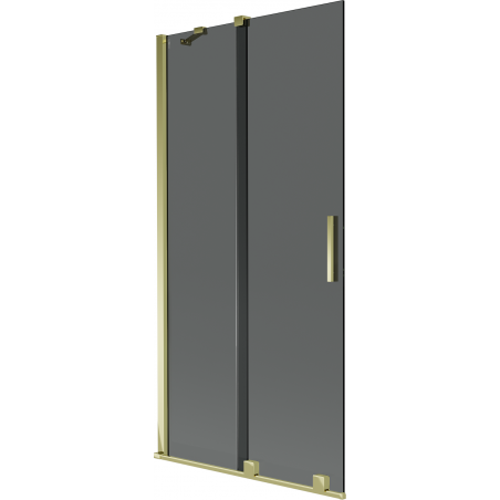 Mexen Velar kétszárnyú toló kádparaván 90 x 150 cm, grafit, arany - 896-090-000-41-50