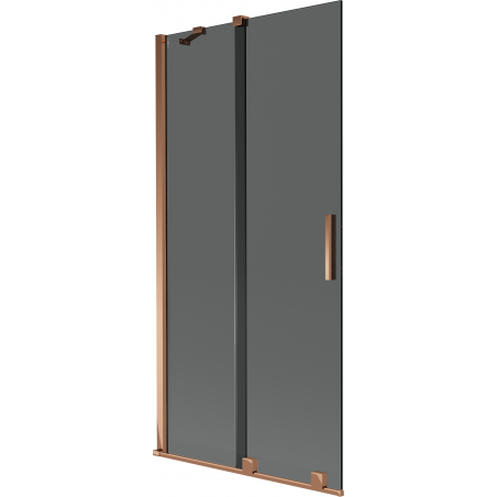 Mexen Velar panou de duș cu 2 uși glisante 90 x 150 cm, grafit, aur roz - 896-090-000-41-60