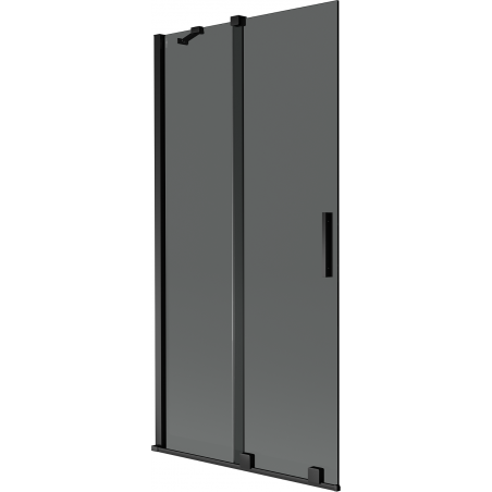 Mexen Velar kétszárnyú toló fürdőszobai paraván 90 x 150 cm, grafit, fekete - 896-090-000-41-70