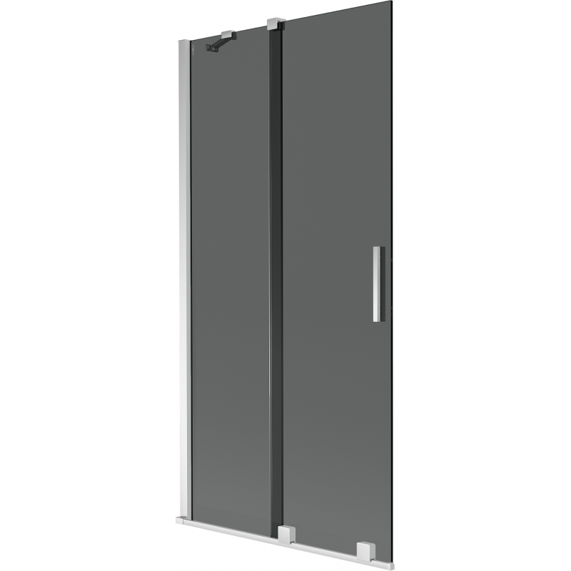 Mexen Velar 2-szárnyú tolóajtós kádparaván 95 x 150 cm, grafit, króm - 896-095-000-41-01