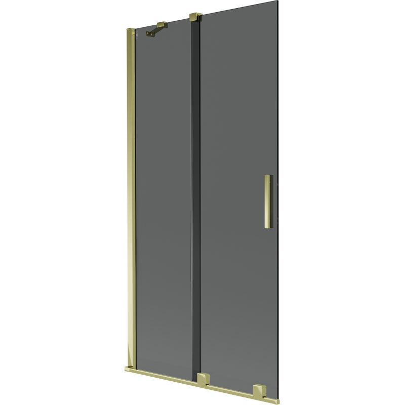 Mexen Velar paravan cadă 2-panouri glisante 95 x 150 cm, grafit, auriu - 896-095-000-41-50