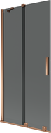 Mexen Velar paravan cadă, 2 canaturi glisante 95 x 150 cm, grafit, aur roz - 896-095-000-41-60