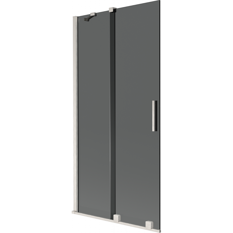 Mexen Velar paravan de duș cu 2 uși glisante 95 x 150 cm, grafit, nichel periat - 896-095-000-41-97