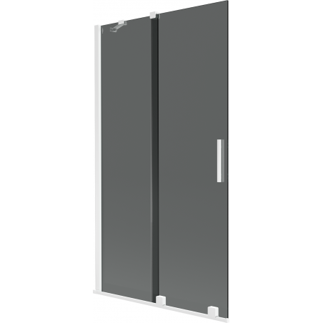 Mexen Velar paravan pentru cadă, 2 foi, culisabil, 100 x 150 cm, grafit, alb - 896-100-000-41-20