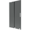 Mexen Velar paravan pentru cadă, 2 foi, culisabil, 100 x 150 cm, grafit, alb - 896-100-000-41-20