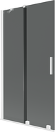 Mexen Velar paravan pentru cadă, 2 foi, culisabil, 100 x 150 cm, grafit, alb - 896-100-000-41-20