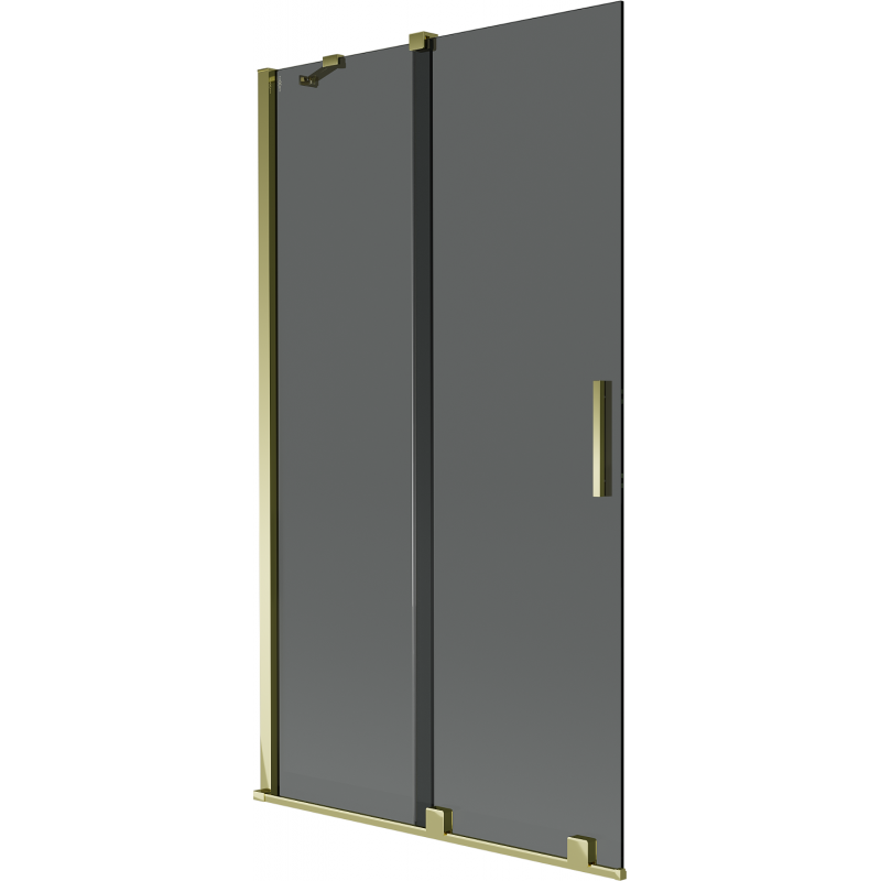 Mexen Velar paravan de cadă cu 2 uși glisante 100 x 150 cm, grafit, auriu - 896-100-000-41-50