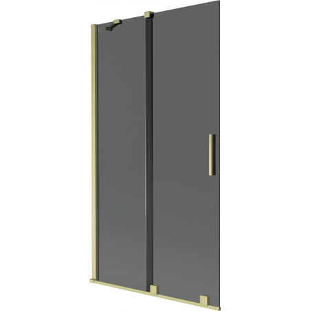 Mexen Velar paravan cadă, 2 panouri mobile, 100 x 150 cm, grafit, auriu periat - 896-100-000-41-55