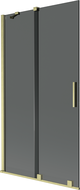 Mexen Velar paravan cadă, 2 panouri mobile, 100 x 150 cm, grafit, auriu periat - 896-100-000-41-55