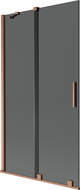 Mexen Velar 2 szárnyú toló zuhanyajtó 100 x 150 cm, grafit, kefélt réz - 896-100-000-41-65