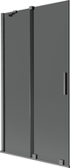 Paravan cadă de baie Mexen Velar 2-din-canate glisant 100 x 150 cm, grafit, gri armă periat - 896-100-000-41-66