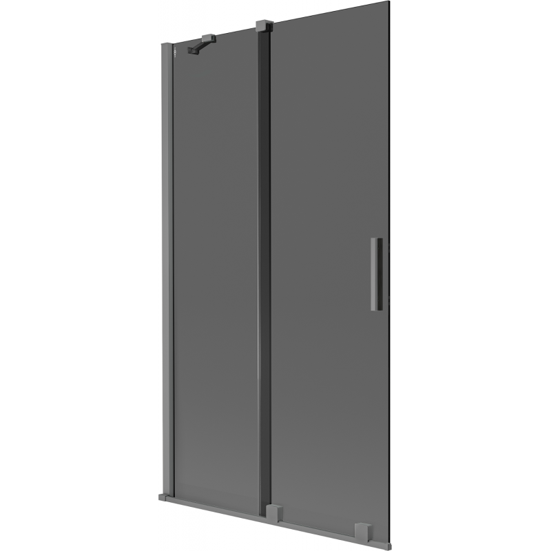 Paravan cadă Mexen Velar, 2 uși, culisant, 100 x 150 cm, grafit, gun metal - 896-100-000-41-95