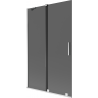 Mexen Velar kétszárnyú, 2-szárnyú zuhanyfal, 110 x 150 cm, grafit, króm - 896-110-000-41-01