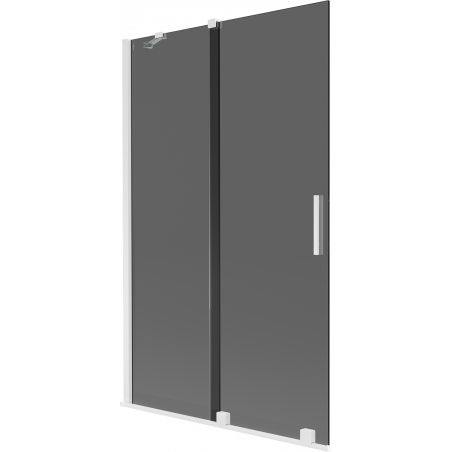 Mexen Velar paravan cadă, 2 pliuri, glisant 110 x 150 cm, grafit, alb - 896-110-000-41-20
