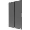 Mexen Velar kádparaván 2-szárnyú toló 110 x 150 cm, grafit, fehér - 896-110-000-41-20