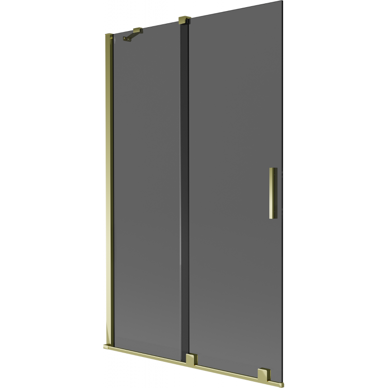 Mexen Velar paravan de duș 2-panouri glisante 110 x 150 cm, grafit, auriu - 896-110-000-41-50