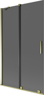 Mexen Velar paravan de duș 2-panouri glisante 110 x 150 cm, grafit, auriu - 896-110-000-41-50
