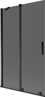 Mexen Velar 2-szárnyú toló zuhanyfal 110 x 150 cm, grafit, fekete - 896-110-000-41-70
