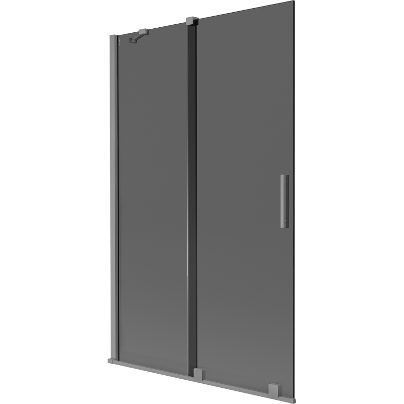 Mexen Velar paravan de cadă cu 2 uși glisante 110 x 150 cm, grafit, gun metal - 896-110-000-41-95