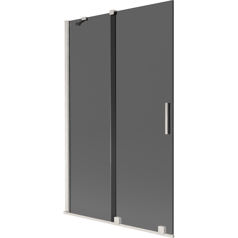 Mexen Velar 2-szárnyas tolózuhanyfal 110 x 150 cm, grafit, szálcsiszolt nikkel - 896-110-000-41-97