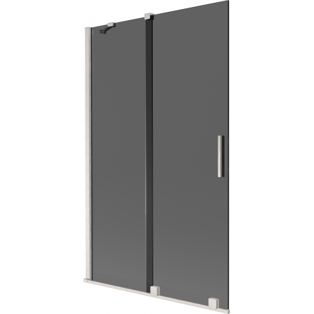 Mexen Velar 2-szárnyas tolózuhanyfal 110 x 150 cm, grafit, szálcsiszolt nikkel - 896-110-000-41-97