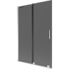 Mexen Velar paravan de cadă cu 2 uși glisante 120 x 150 cm, grafit, crom - 896-120-000-41-01