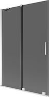 Mexen Velar 2-szárnyas, toló zuhanyfal 120 x 150 cm, grafit, króm - 896-120-000-41-01
