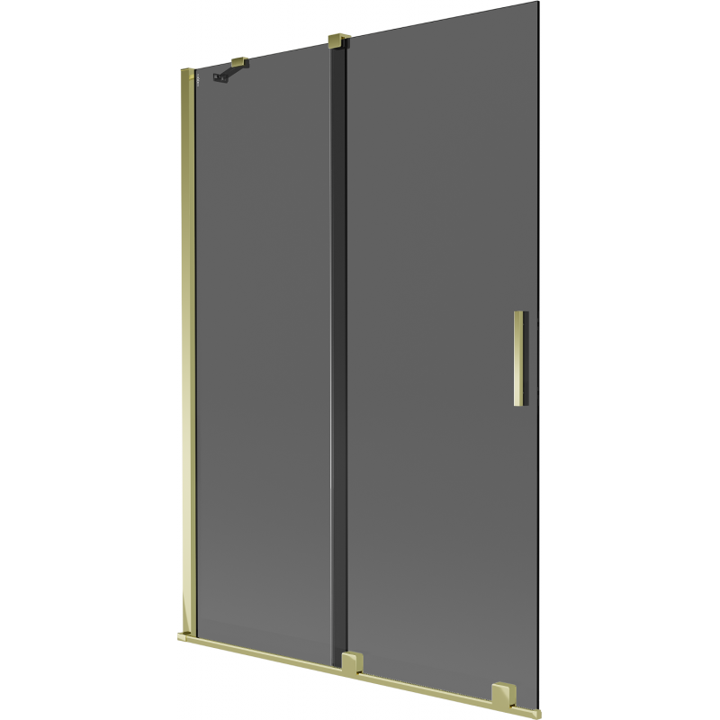 Mexen Velar paravan cadă, glisant cu 2 aripi 120 x 150 cm, grafit, auriu - 896-120-000-41-50