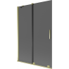 Mexen Velar paravan cadă, glisant cu 2 aripi 120 x 150 cm, grafit, auriu - 896-120-000-41-50
