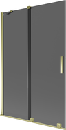 Mexen Velar paravan cadă, glisant cu 2 aripi 120 x 150 cm, grafit, auriu - 896-120-000-41-50