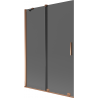 Mexen Velar 2 paneles tolható zuhanyfal 120 x 150 cm, grafit, rózsaarany - 896-120-000-41-60