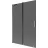 Mexen Velar paravan cadă 2-canaturi culisant 120 x 150 cm, grafit, gri armat periat - 896-120-000-41-66