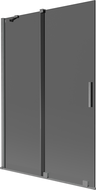 Mexen Velar kádparaván 2 szárnyú toló 120 x 150 cm, grafit, gun gray kefélt - 896-120-000-41-66