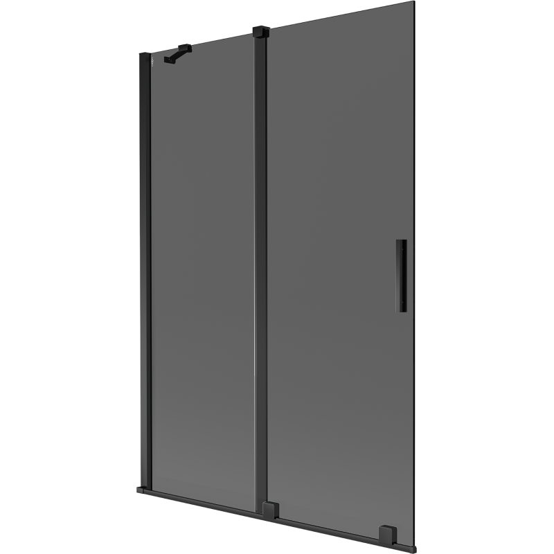 Paravan cadă Mexen Velar cu 2 uși glisante 120 x 150 cm, grafit, negru - 896-120-000-41-70