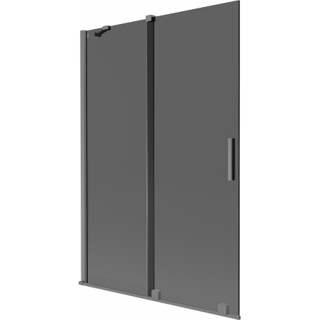 Mexen Velar 2-paneles, tolóajtós fürdőkádparaván 120 x 150 cm, grafit, gun metal - 896-120-000-41-95