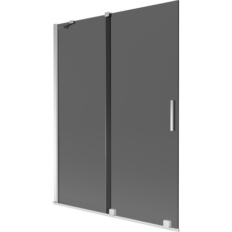 Mexen Velar kádparaván 2-szárnyú elhúzható 130 x 150 cm, grafit, króm - 896-130-000-41-01