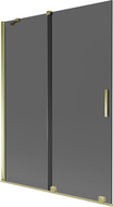 Mexen Velar paravan de cadă cu 2 uși glisante 130 x 150 cm, grafit, auriu - 896-130-000-41-50