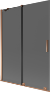 Mexen Velar paravan de cadă cu 2 tăblii glisante 130 x 150 cm, grafit, aur roz - 896-130-000-41-60