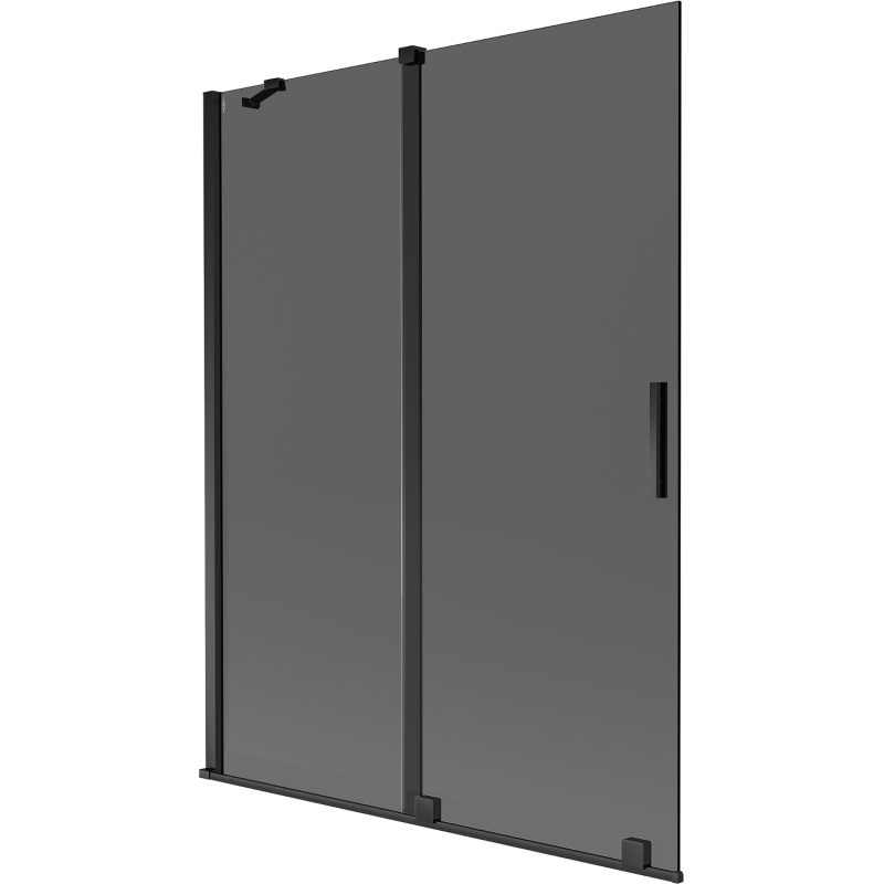Mexen Velar paravan de baie cu 2 uși, extensibil 130 x 150 cm, grafit, negru - 896-130-000-41-70