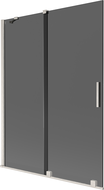 Paravan cadă Mexen Velar cu 2 uși glisante 130 x 150 cm, grafit, nichel periat - 896-130-000-41-97